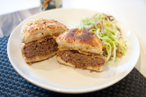 Sweet and Savory Peanut Butter Bacon Burgers from freshandfoodie.com @freshandfoodie