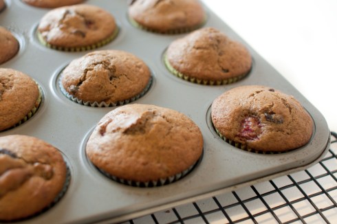 Double Chocolate Raspberry Muffins from freshandfoodie.com @freshandfoodie