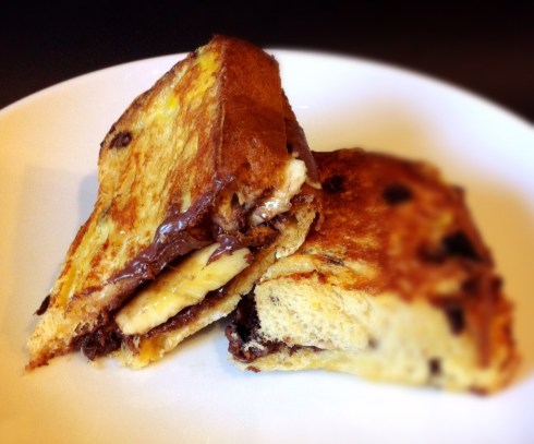 Nutella and Banana-Stuffed Panettone French Toast from freshandfoodie.com @freshandfoodie