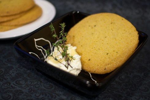 Polenta Thyme Cookies with Ricotta and Honey from freshandfoodie.com @freshandfoodie