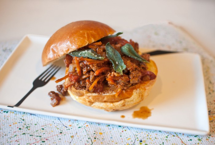 Drunken Buffalo Sandwiches with Fried Sage from freshandfoodie.com @freshandfoodie