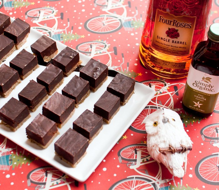 Bourbon Truffle Shortbread Squares via freshandfoodie.com @freshandfoodie